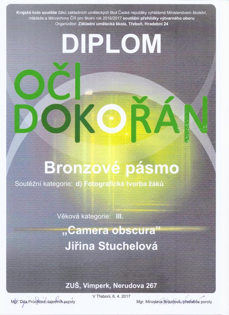Certifikát diplom - stuchelova